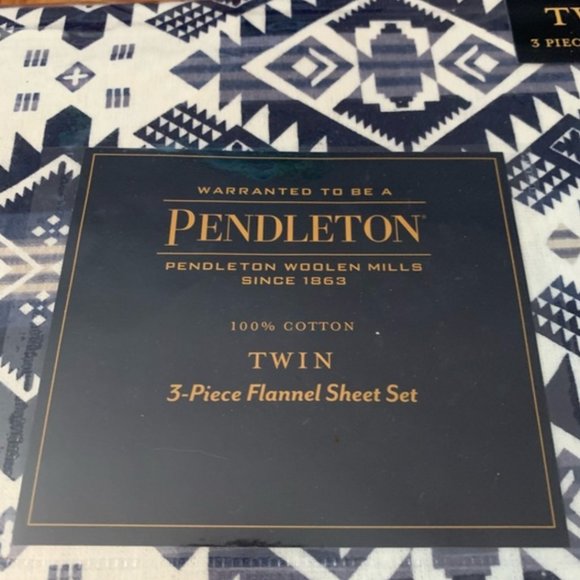 NEW PENDLETON Flannel Sheet Set Westward Journey Multi Twin Size - Picture 5 of 8